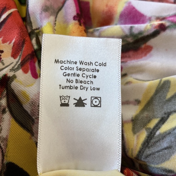 UEC Veronica M. Sleeveless Swing Dress Yellow Floral Dress Large - Picture 12 of 12